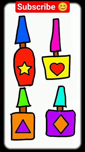 How to draw cute easy nail paints step by step! #shorts