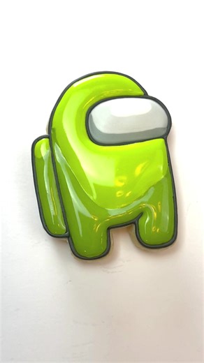 Remember when everyone was playing Among Us? When I made this cookie several years back, I had my son pick the color he wanted me to make it. I think he picked well! 😍💚 Anyone still playing Among Us?? #decoratedcookies #sugarcookies #cookiedecorating #royalicingcookies #amongusvideo