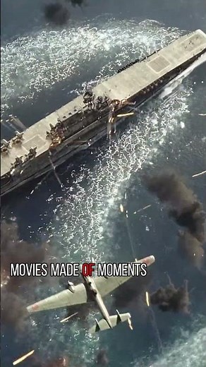The aircraft carrier successfully avoided the bombs dropped by the bombers."Midway".《決戰中途島》，（2019）。
