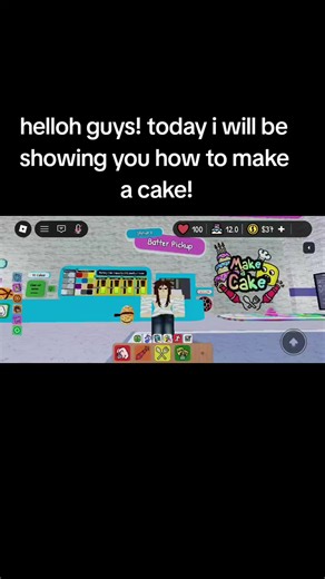 How to make a cake! #tutorial #cake #roblox #videogame