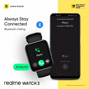 271K views · 698 reactions | Only 3 days to go till you can bid adieu to missed calls forever! Stay in touch with your loved ones wherever you go with the Bluetooth Calling feature on the #realmeWatch3! #ClearerYouBiggerView Launching at 12:30 PM, 26th July. Know more: bit.ly/3B2jAVG | realme narzo India | Facebook
