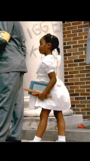Mohit Dalia | Ruby Bridges the first Black student entered the full white school #history #art #painting | Instagram