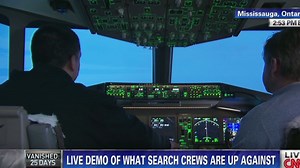 Flight simulator demos search complications