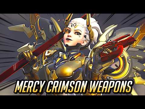 Mercy's Crimson Wolf Weapons ❤️ The BEST Mercy Combos! - Overwatch