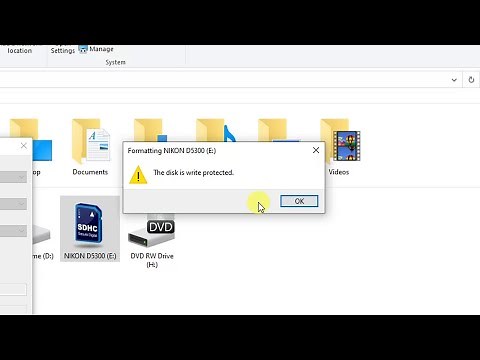 How to fix The disk is write protected error on Removable storage