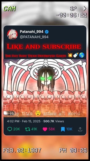 baby titan 😯 attack world 🌍