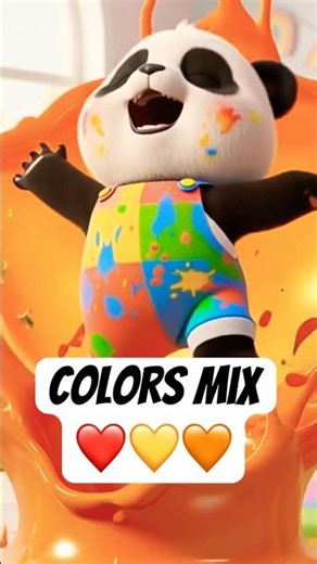 Color Mixing for Kids 🎨 Red + Yellow = Orange! 🍊 Learn Colors Fast #shorts