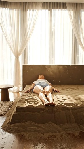 would you sleep in sand??#asmr #sand #youtubeshorts #sehar