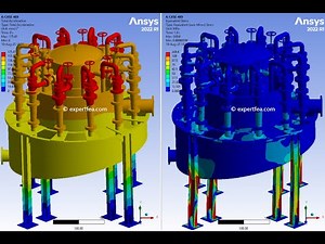 Seismic FEA Simulation of a Non-Linear Steel Hydrocyclone Assembly - ANSYS WB Transient Structural