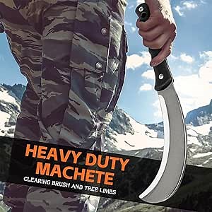 Amazon.com : Billhook Sickle Machete for Cutting Trees Heavy Duty Machetes, Cold Steel Machete Knife for Yard Work, Gardening Machetes Sickle Garden Tool for Clearing Brush Land, Hunting and Outdoor : Patio, Lawn & Garden