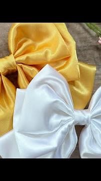 Satin 3 layered hair bow tutorial | coquette bows
