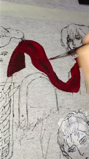 How to paint Mikasa from aot//pt.3....