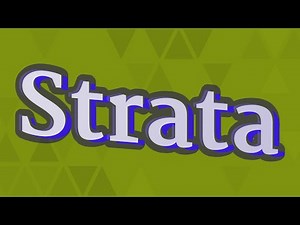 STRATA pronunciation • How to pronounce STRATA