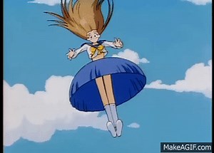 Miyuki's Parachute Skirt on Make a GIF