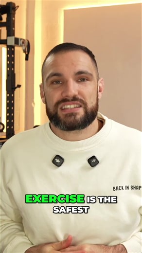 Exercise: the safest part of your day. Controlled movements with a plan are safer than everyday tasks. Rethink your fear. #ExerciseSafety #BackPainRelief #FitnessFacts #HealthyHabits