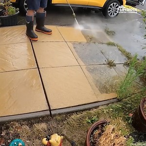 Saving a SLIMY Sandstone Patio | Partridge Exterior Cleaning