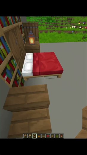 Minecraft Bed Design 🛏️ #minecraft #shorts