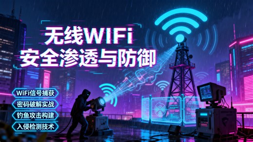 【敢学就教】冒死上传！无线WIF暴力破解：零基础7步掌握WiFi渗透与防御，了解黑客如何入侵并铸就你的安全盾牌，守护数字生活