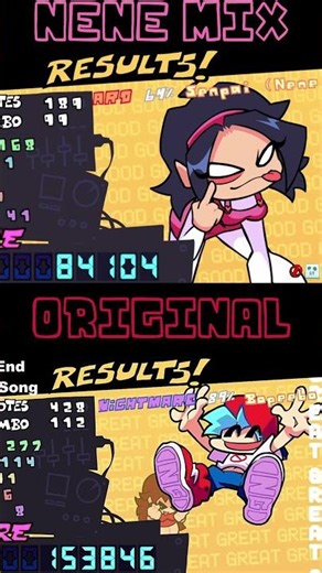 FNF NENEMIXES ALL NENE RESULT SCREEN ANIMATIONS! #fnf