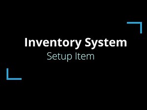 Item & Inventory System: Setup Item