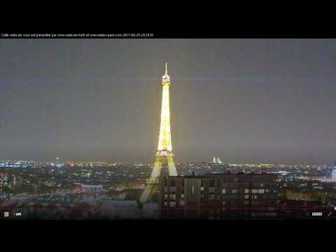 Live Webcam Paris Eiffel Tower - Earth Hour '17
