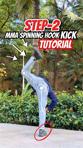 Mma spinning hook kick tutorial 🥋💥#mma #kick #trending #viral #shorts #ufc #muaythai