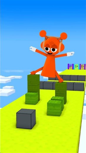 CARGO SKATES Run 3 Challenge with OREN and SIMON (Incredibox Sprunki) #shorts