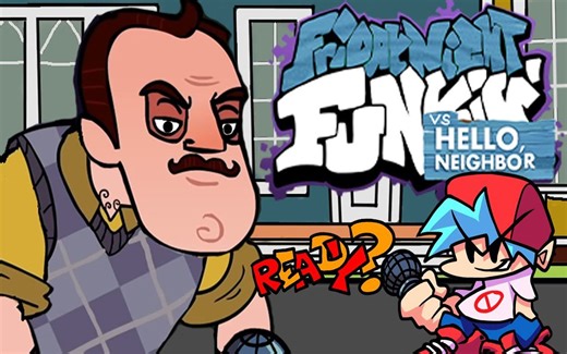 恐怖邻居来到FNF? 第三阶段高能梦境! Hello neighbor你好邻居! 放克周五之夜Friday Night Funkin'