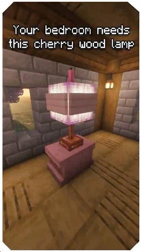 Upgrade Your Minecraft Bedroom With This Cherry Wood Lamp 🌸