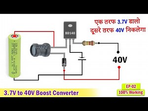 Voltage Booster Pro Circuit 3.7V to 40V with Transistor • EP-01