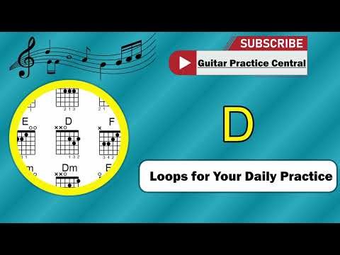 Beginner Guitar Chord Progression Practice – D – Play Along Loop for Smooth Chord Changes
