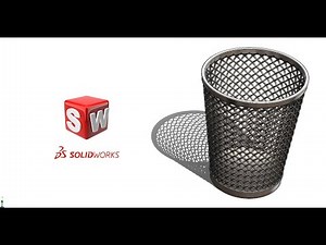 Simple Wireframe Trash Bin Design in SolidWorks | Click to Watch