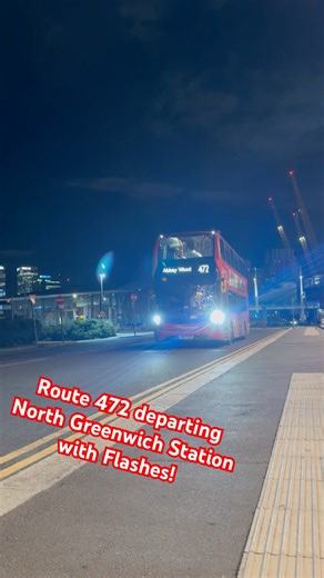 Route 472 departing North Greenwich Station with Flashes & Assault Alarm! #youtubeshorts