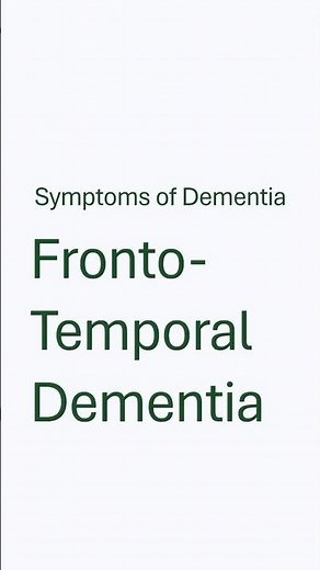 Frontotemporal Dementia Symptoms