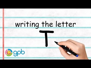 Writing the letter T in print