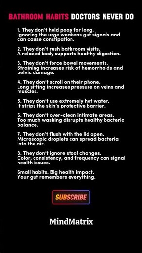 8 Bathroom Habits Doctors Avoid for Better Gut and Skin Health