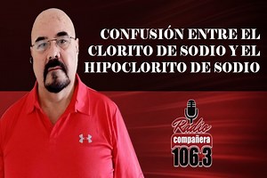 CONFUSIÓN ENTRE EL CLORITO DE SODIO Y EL HIPOCLORITO DE SODIO El doctor Adrián Barrenechea, afirmó que existe una confusión entre el clorito de sodio y el hipoclorito de sodio, sido que solo la segunda formula seria toxica para el ser humano. #RadioCompañera #EntreLíneas DE LUNES A VIERNES DE 15:00 A 17:00 | Radio Compañera 106.3