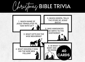 Christmas Bible Trivia Game, Printable Nativity Quiz, Sunday School Activity, Christian Christmas, Christmas Party, Digital Download - Etsy