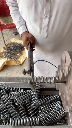Amazing Spring Making from 5.5mm Wire 🔥 Skilled Worker Creates Perfect Coil Spring Step by Step