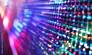 Transparent 3D grid with dynamic colors, Video