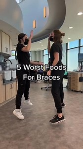 Worst foods for braces 😬 #braces #dance DC @Lauren #orthodontist #dentalassistant #128 | The Braces Guy