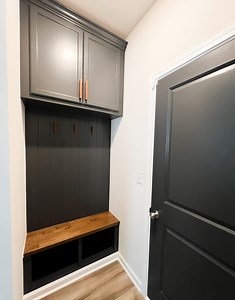 Does size matter?Let’s just say Cody has strong feelings about it… which explains the passionate speech and the excessive pride over this “tiny but mighty” mudroom. 😏 But hey — he nailed it. Small space, big energy. And yes… it’s everything I need. | Better Half Builds