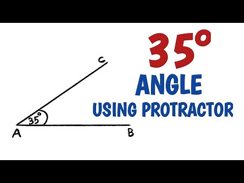 How to construct 35 degree angle using protractor