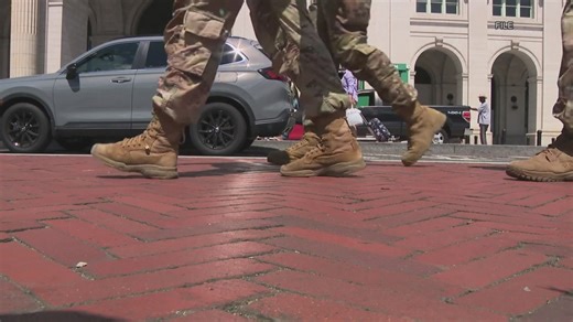 DC college students walking out to protest federal surge