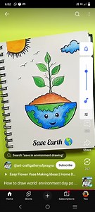 How can I draw a 'Save Earth' image similar to the one shown, w... | Filo