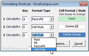 Excel Formatting Shortcuts Add-in - Excel Campus