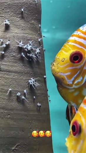 Discus fish Babys 😍🍒 Discus fish tank setup 🔮 Discus fish Breeding 🐠 #discusfish #fishbreeds