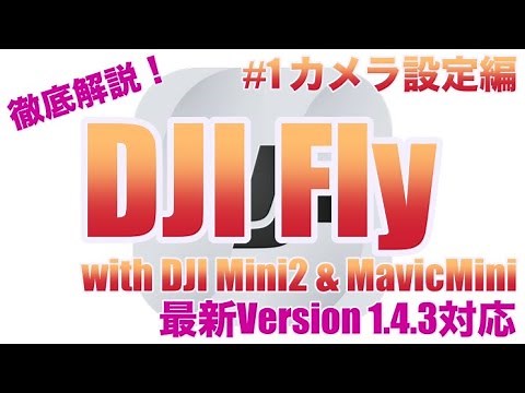 DJI Fly徹底解説第1弾！DJI Mini2やMavic Miniを購入された初心者の方必見です！（DJI Flyの手引きその1 カメラジンバル設定編）個人的オススメの設定も公開します！