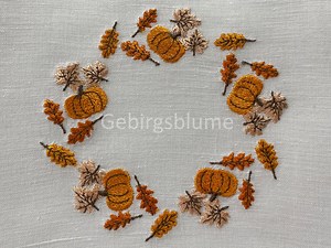 Fall Wreath Embroidery Design Autumn Machine Embroidery Designs 5 Sizes - Etsy