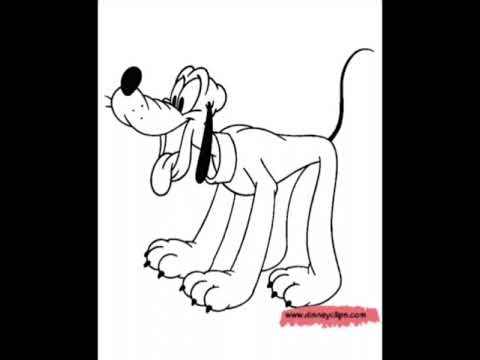 Disneyclips Happy Pluto Coloring Pages